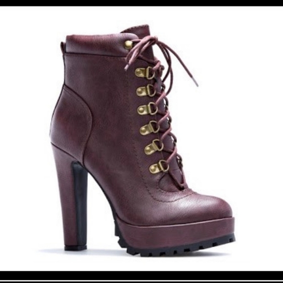 💙 Brown Shoedazzle Aziza Booties Size 7.5 - Picture 1 of 8